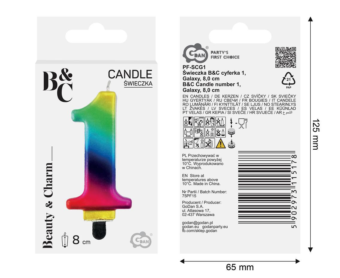Candle number 1, Galaxy, 8 cm